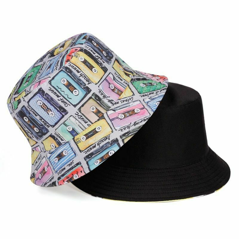 New Cotton Summer Fashion Bucket Hats Graffiti Cute Fisherman Hat Men’s Hip-hop