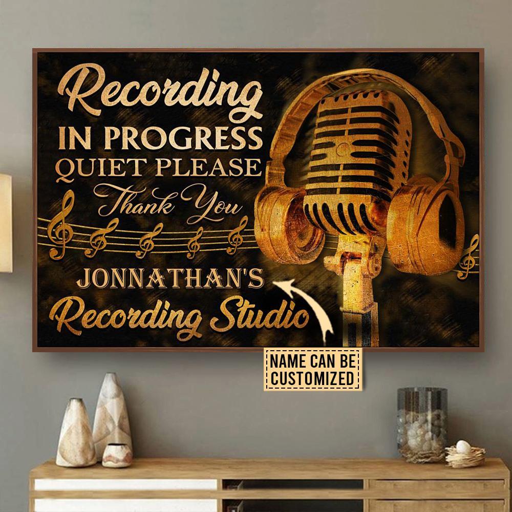 ShirtHome x Quattro Personalized Canvas, Custom Canvas Prints Audio Mixing Recording In Progress Quiet Please Customized Poster And Canvas, Wall Decor, Wall Art, Canvas Instructure, Wall Art