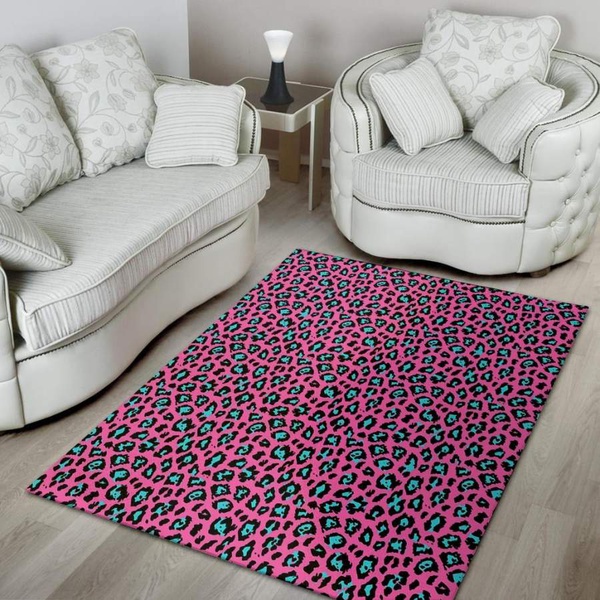 Pink Cheetah Area Rug