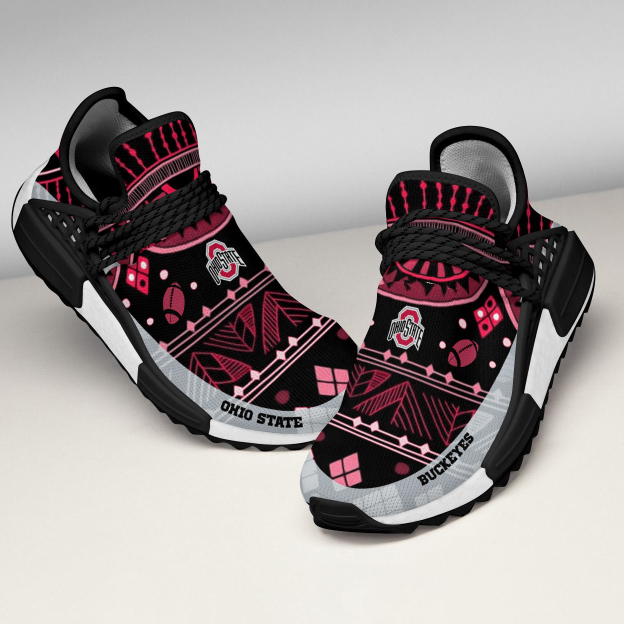 Amazing Pattern Human Race Ohio State Buckeyes Shoes For Fans