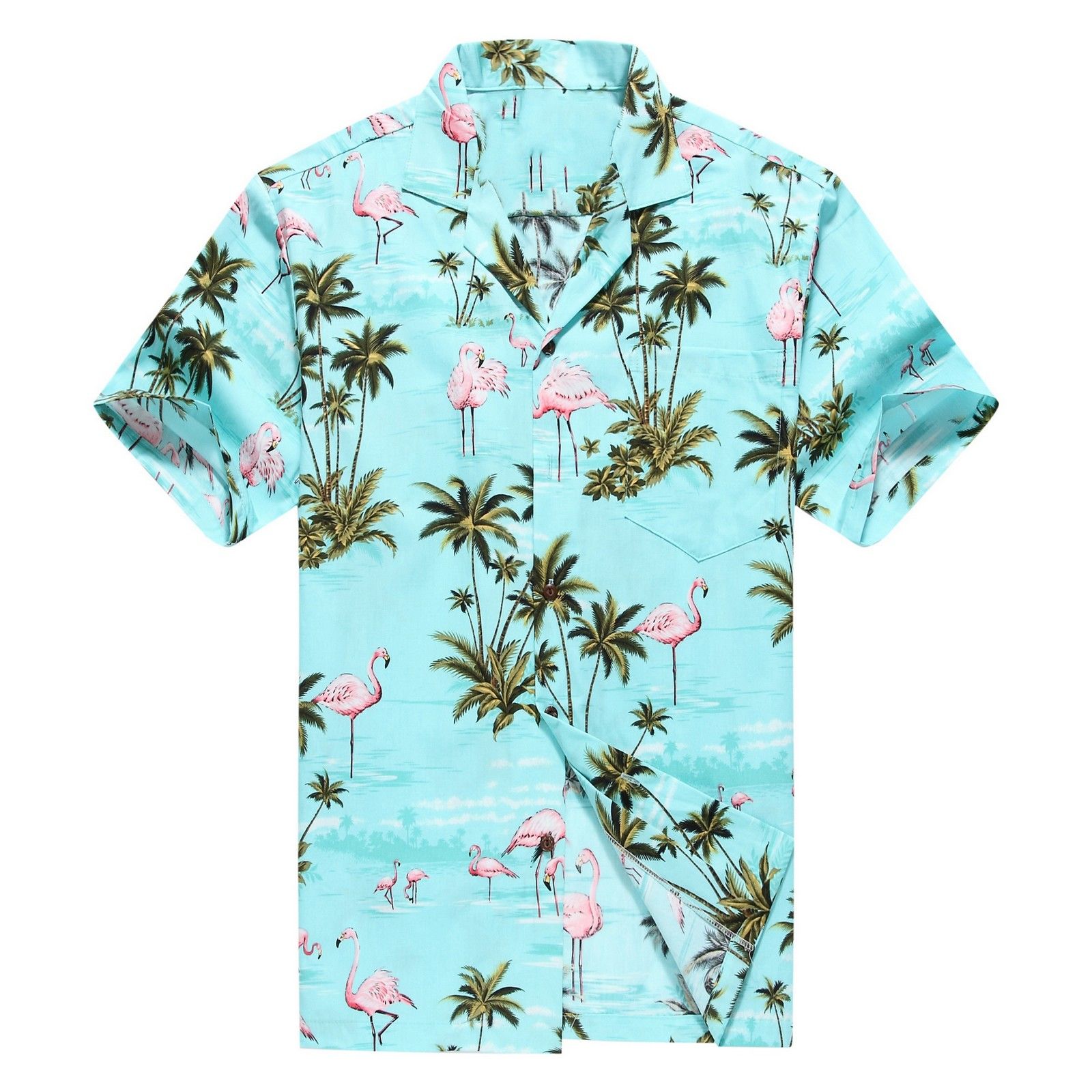 Flamingos Blue Awesome Design Hawaii Shirt Ha63038