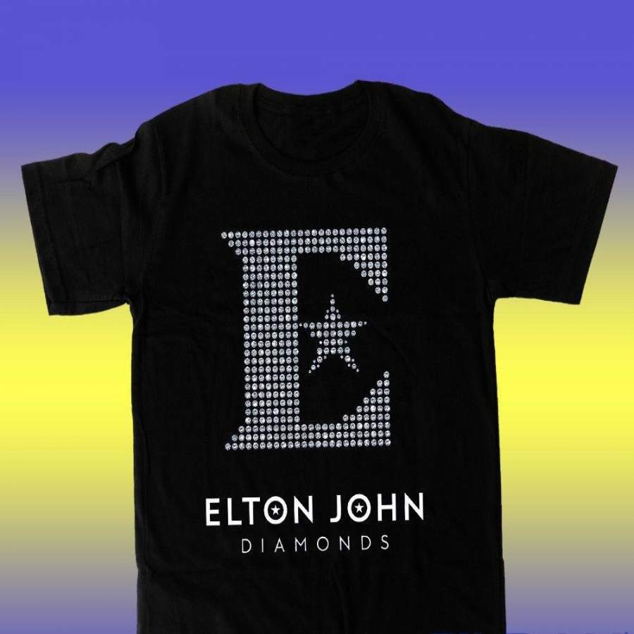 New Elton John Logo Diamond T-Shirt