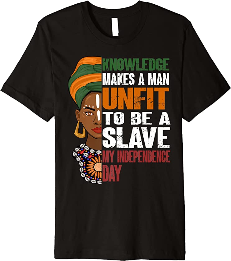 juneteenth freedom day Black Girl Black Queen Womens African Premium T-Shirt