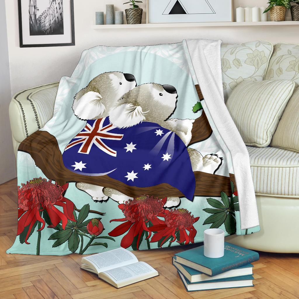 Australia Premium Blanket – Koala and Waratah A02