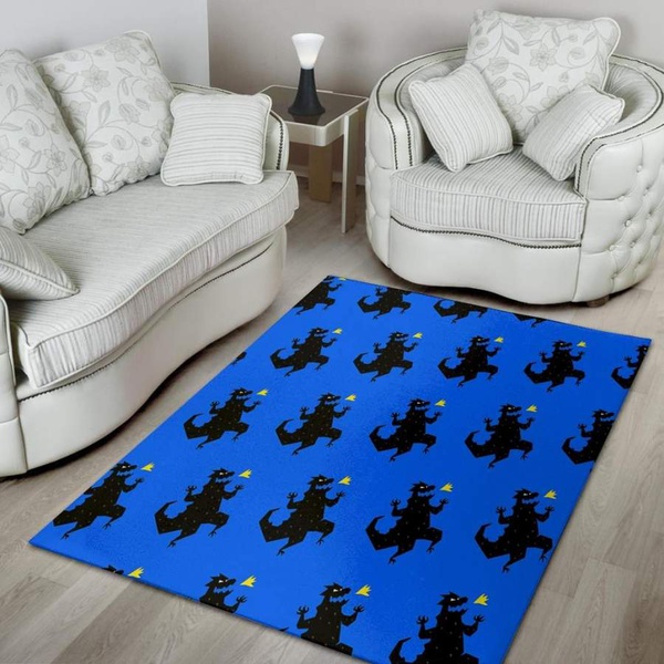 Godzilla Print Area Rug