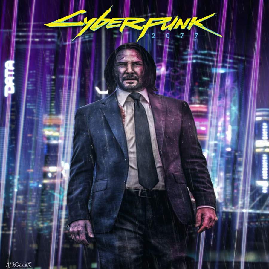 Cyberpunk 2077 Keanu Reeves Poster Wooden 1000 Piece Jigsaw Puzzle Toy 