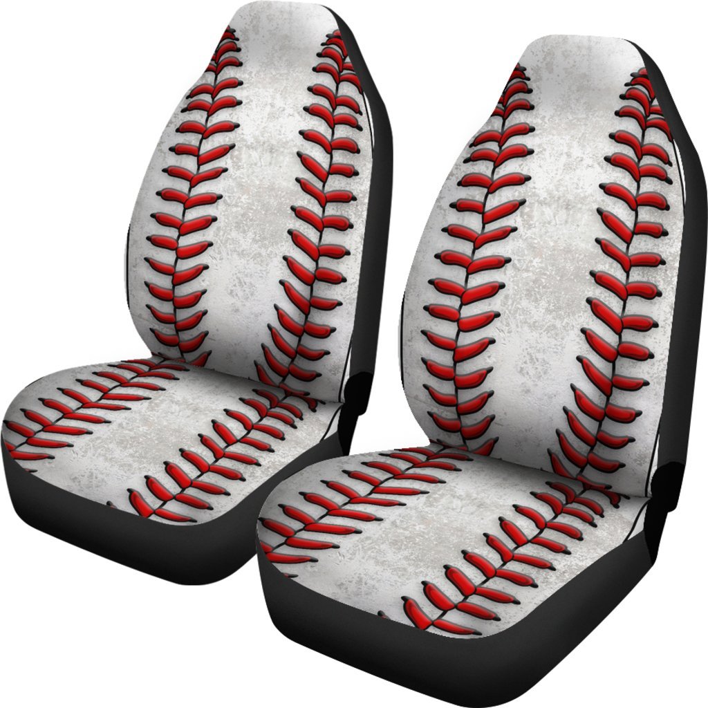 Grunge Baseball Stitches Universal Fit Car Seat Covers