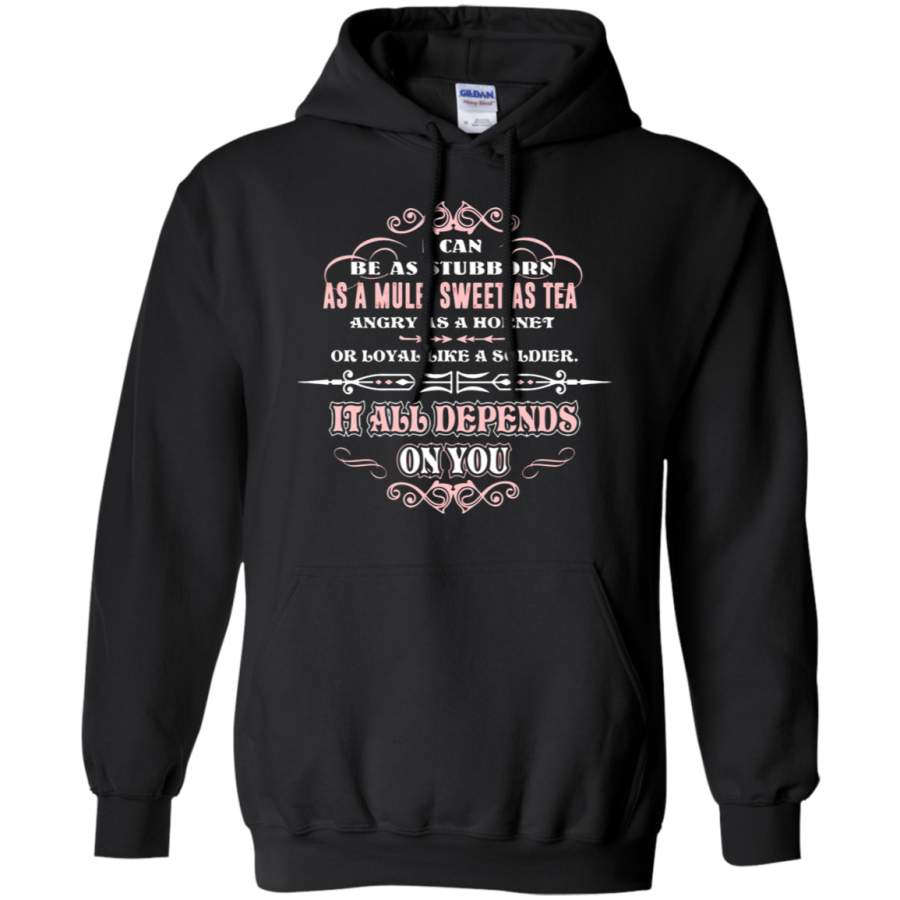 AGR I Can Be As Stubborn As A Mule Angry As A Hornet Hoodie