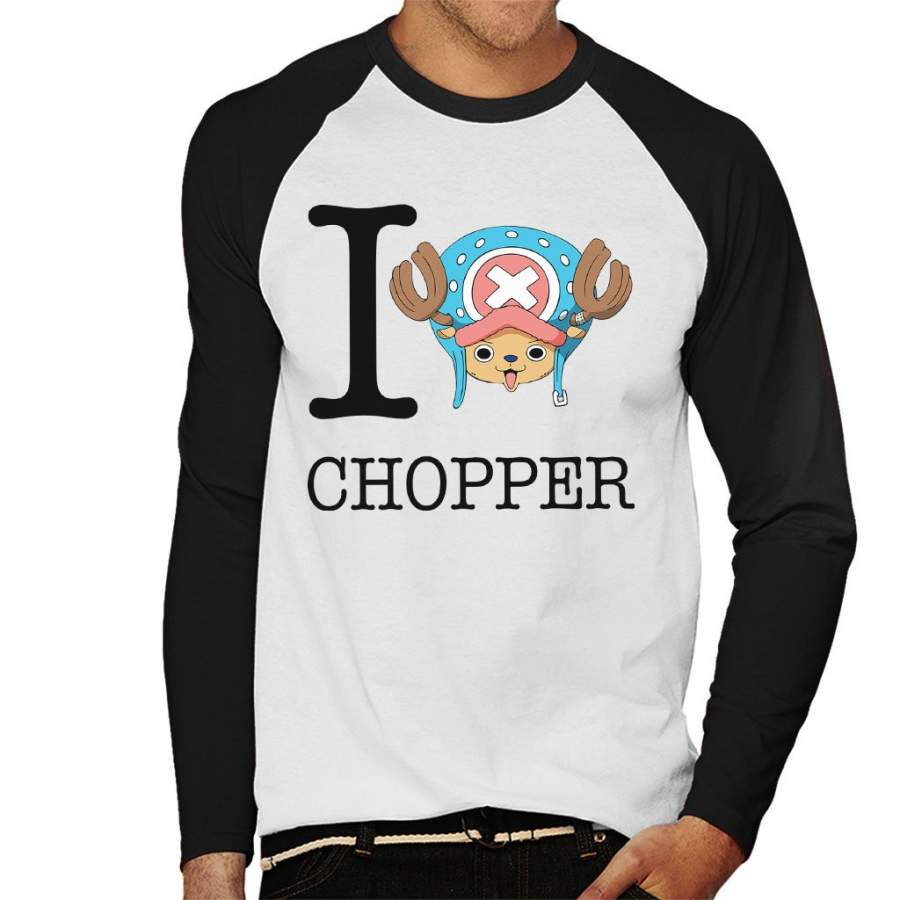 I Heart Tony Tony Chopper One Piece Men’s Baseball Long Sleeved T-shirt
