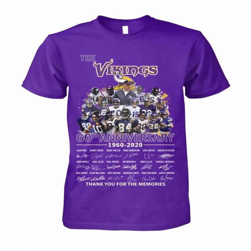 Minnesota Vikings 60th Anniversary 1960-2020 T Shirt