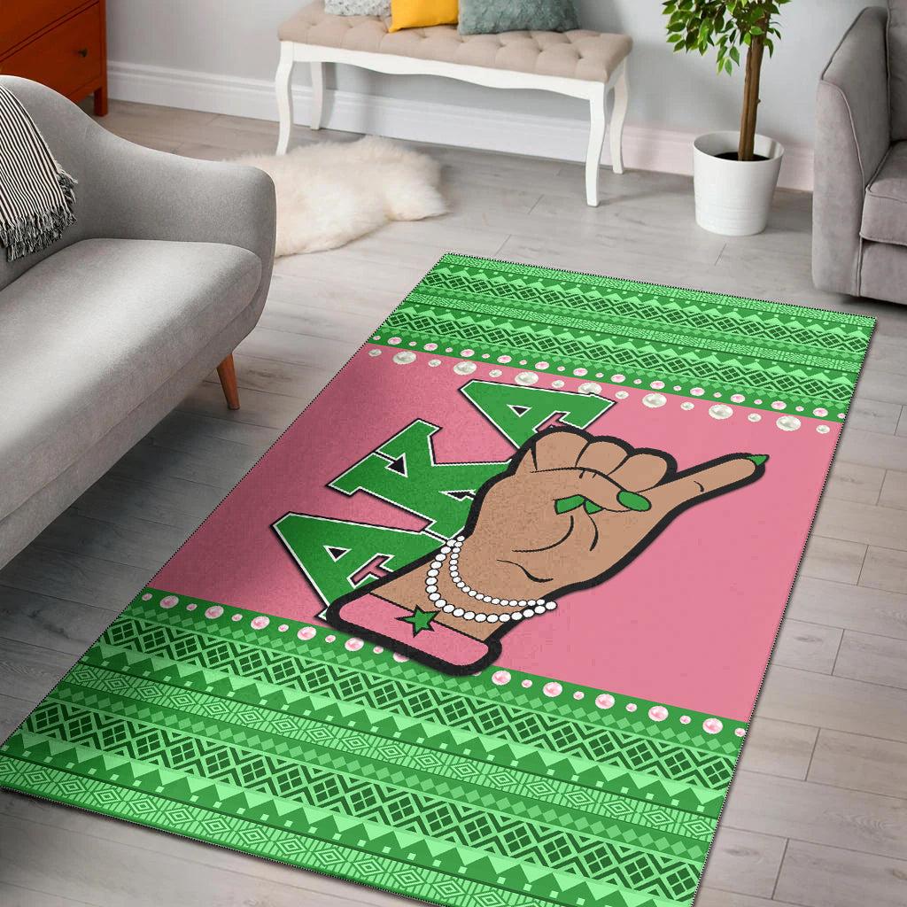 Alpha Kappa Alpha Area Rug African Pattern Ver.02 Lt13