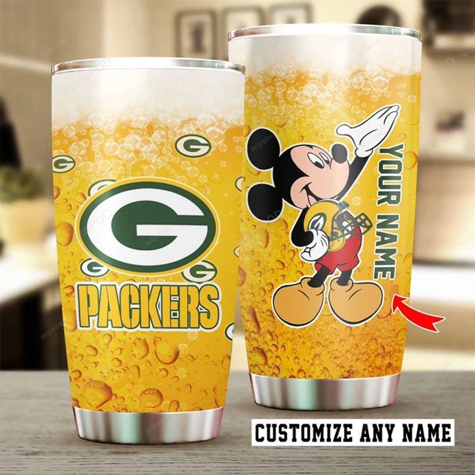 Personalized Green Bay Packers Stainless Steel Tumbler – Tumbler 20oz