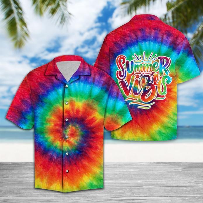 Summer Vibes Tie Dye Hawaii Shirt Ha3301