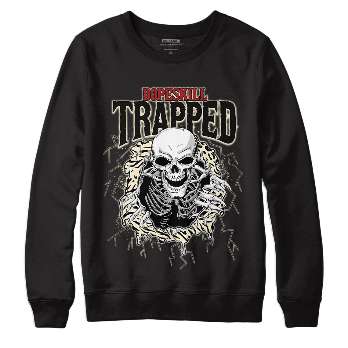 Trapped Halloween Crewneck Sweatshirt Match Jordan 11 Animal Instinct