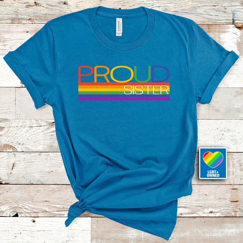 Pride Shirt, Rainbow Proud Sister, Gay Pride Lgbtq Shirt, Trans T Shirt, Lgbt Shirt, Lgbtqia2S+ Shirt