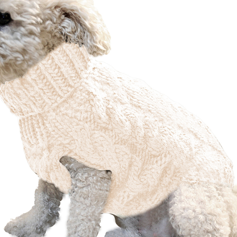 Winter Dog Clothes Sweaters For Small Medium Dogs Soft Warm Pure Clothing Turtleneck Costume Puppy Accessories Articles alx