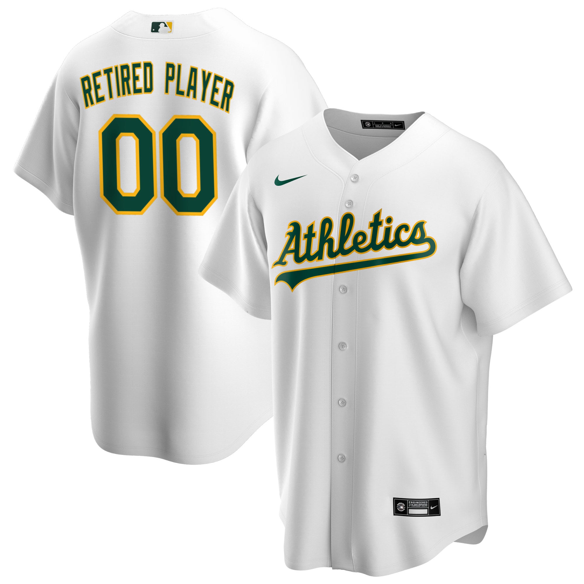 Men’s Oakland Athletics White Home Pick-A-Player Retired Roster Jersey