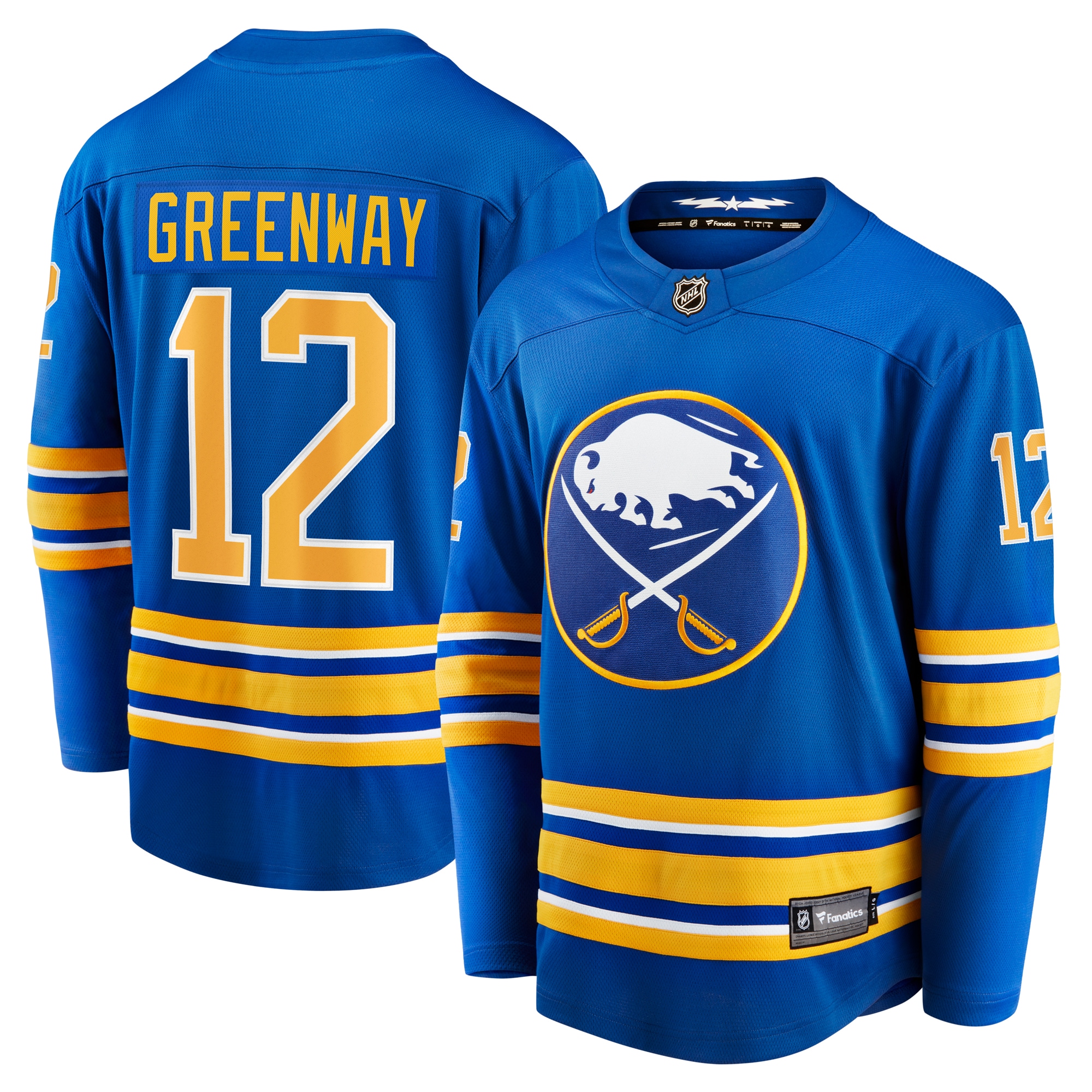 Men's Buffalo Sabres Jordan Greenway Royal Home Breakaway Jersey