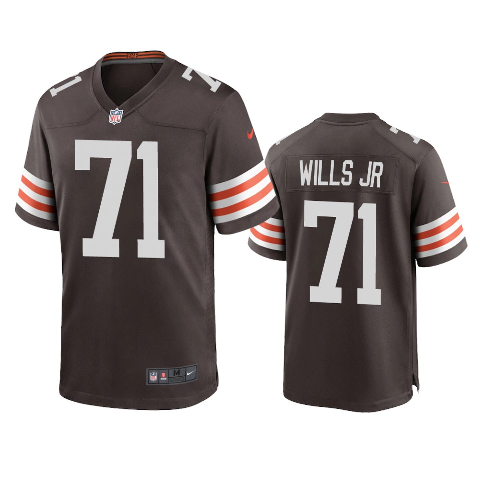 Cleveland Browns Jedrick Wills Brown 2020 NFL Draft Game Jersey