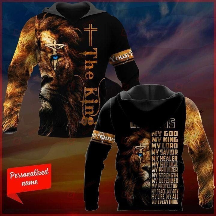 The King Lion Jesus Is My God Hoodie #Kv