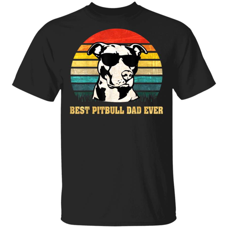 Mens Best Pitbull Dad Ever Pitbull Tshirt Father’s Day Gifts