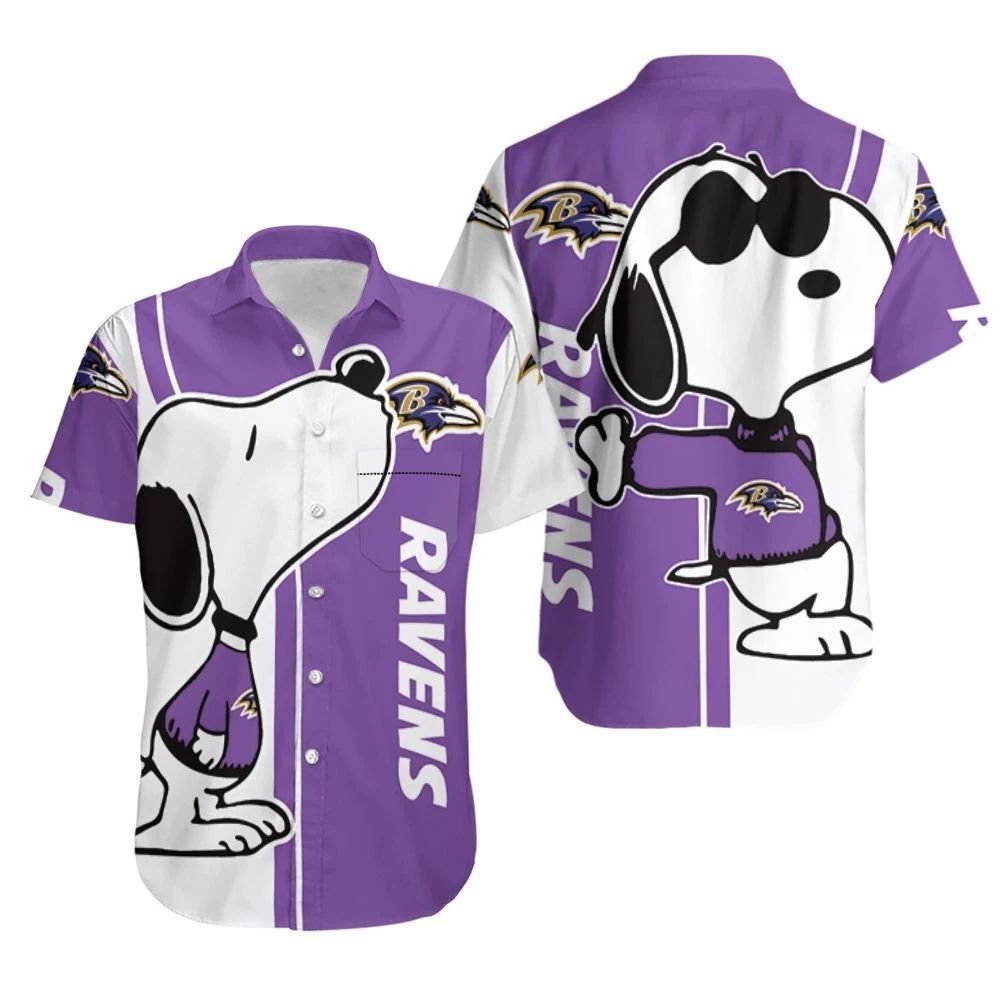 Baltimore Ravens Snoopy Lover Printed Hawaii Shirt Combo Beach Ha107998