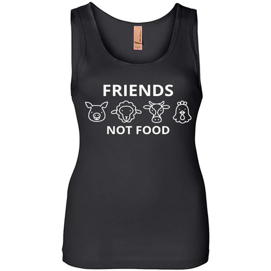 Animal Are Friends Not Food B – Womens Jersey Tank