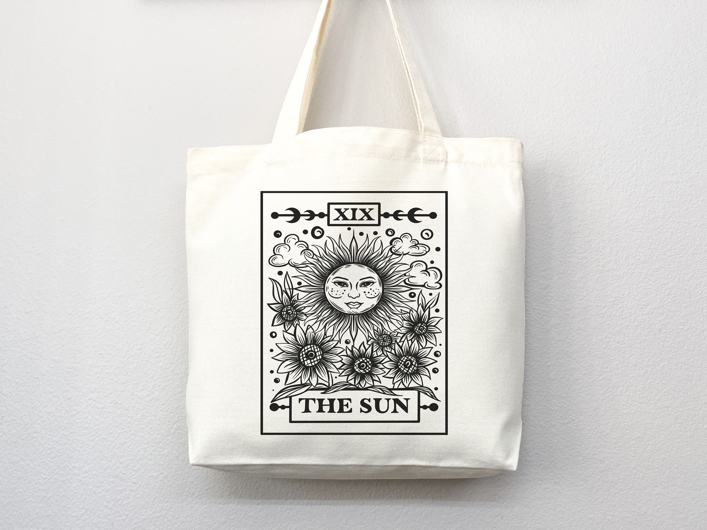 Celestial Canvas Tote Bag Sun Lover Star Gift Everyday Tote Eco Friendly Bag Aesthetic Tote Shopper Bag Reusable Grocery Bag Cute Tote Bag