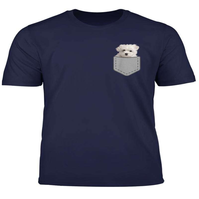 Maltese Puppy Dog In Your Pocket T Shirt