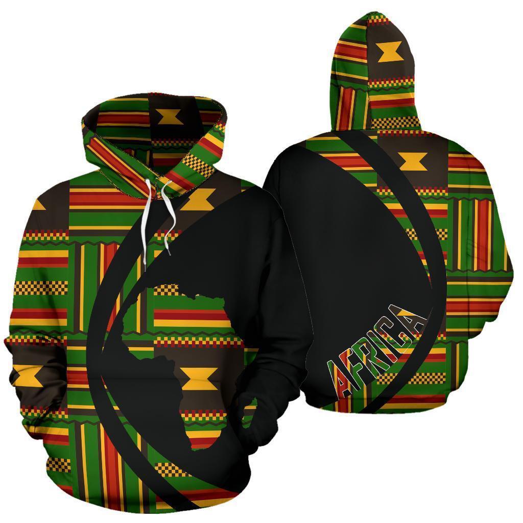 Greek Life Hoodie – Kente Cloth – Ghanaian Pattern Pullover – Circle Style