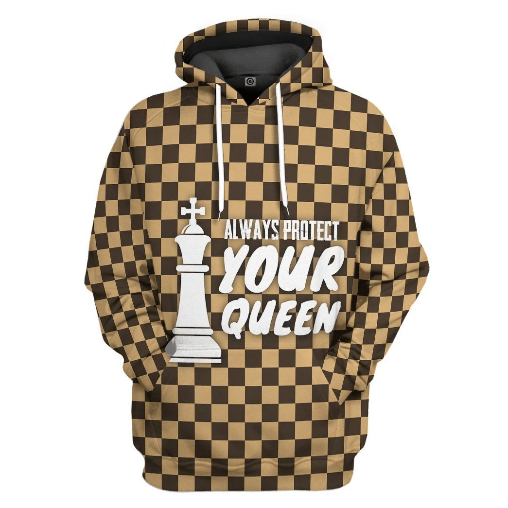 Mysticlife 3D King Chessboard Couple Tshirt Hoodie Apparel