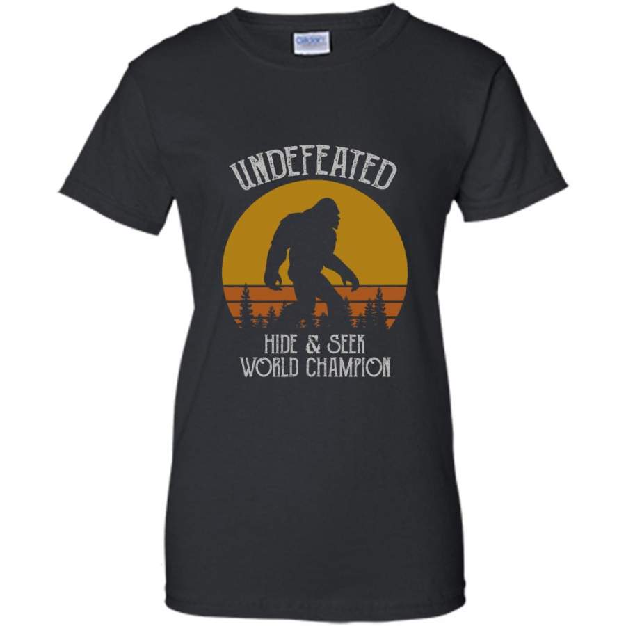 Undefeated Hid And Seek World Champion, Sunset Classic Vintage Retro – Gildan Women Shirt