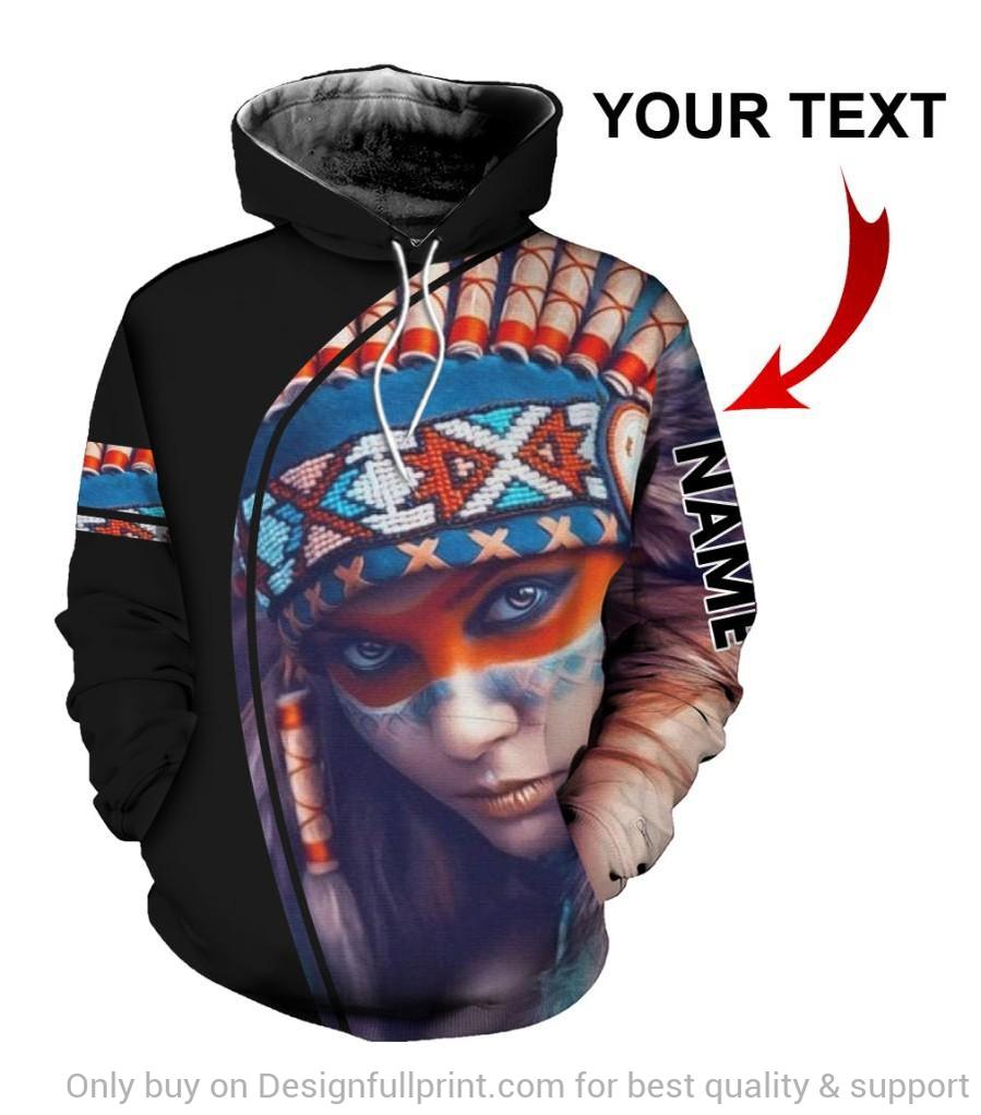 Gift For Native American Native Girl Personalized Unisex Hoodie