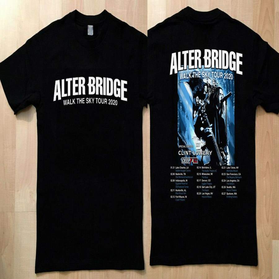 Alter Bridge Walk The SKY Tour 2020 T-Shirt Tee Exclusive New Limited