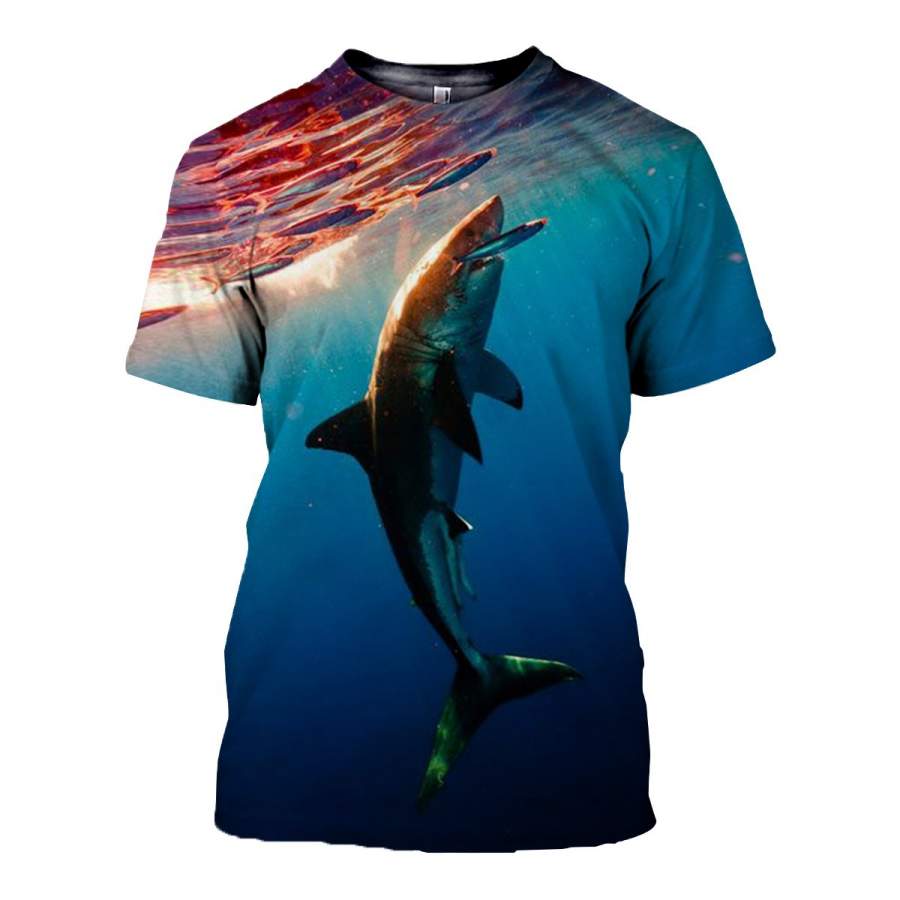 3D All Over Printed Shark T Shirt Hoodie 181214