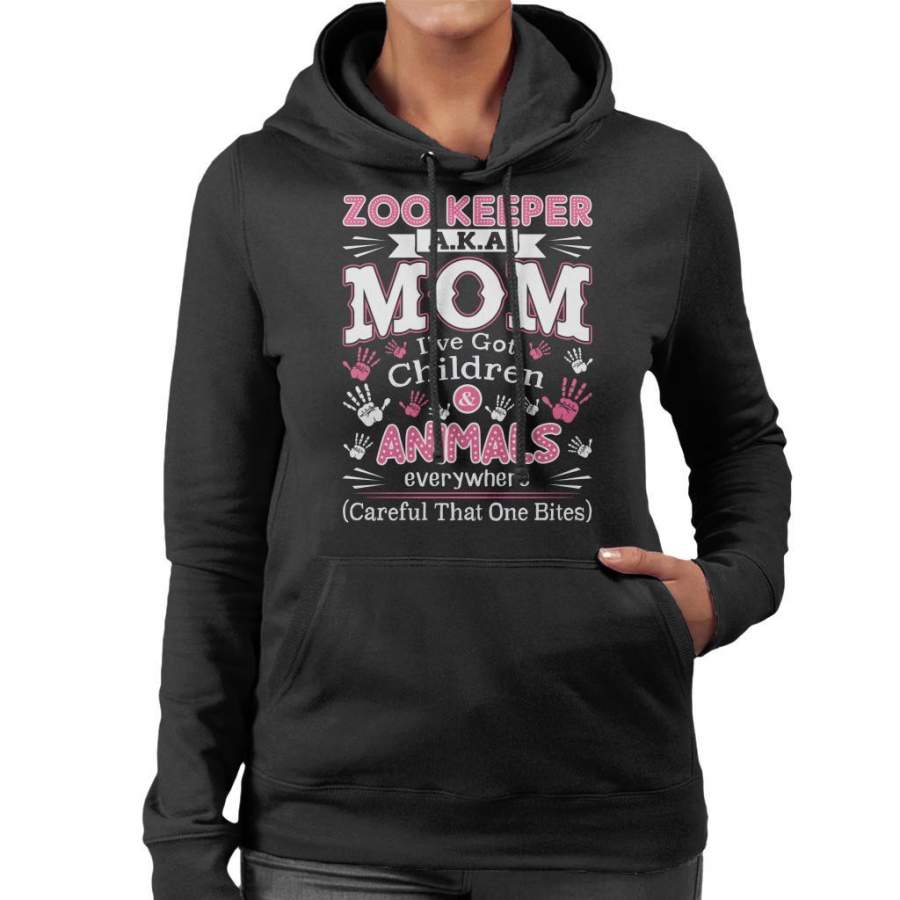 Zoo Keeper Mom Children Animals Everywhere Women’s Hooded Sweatshirt