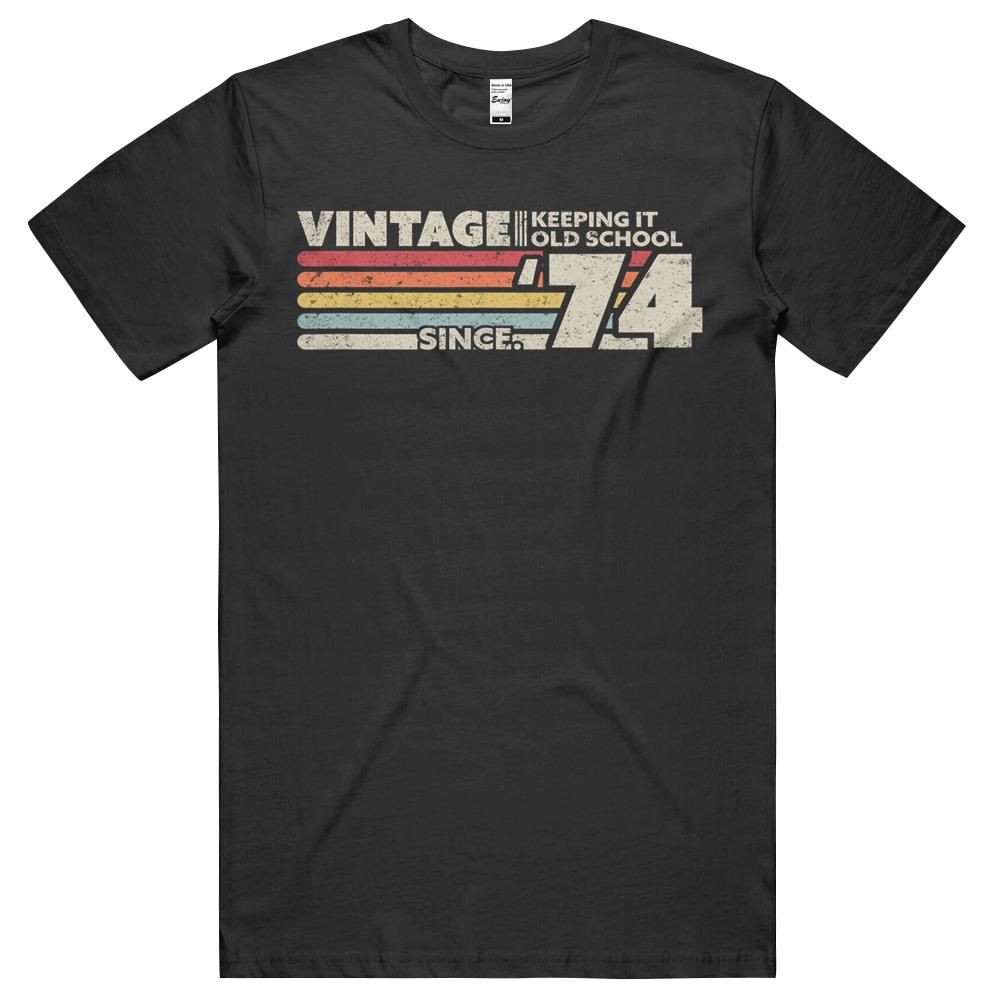 1974 Vintage, Keeping It Old School Since ’74 Retro Birthday Unisex Shirt