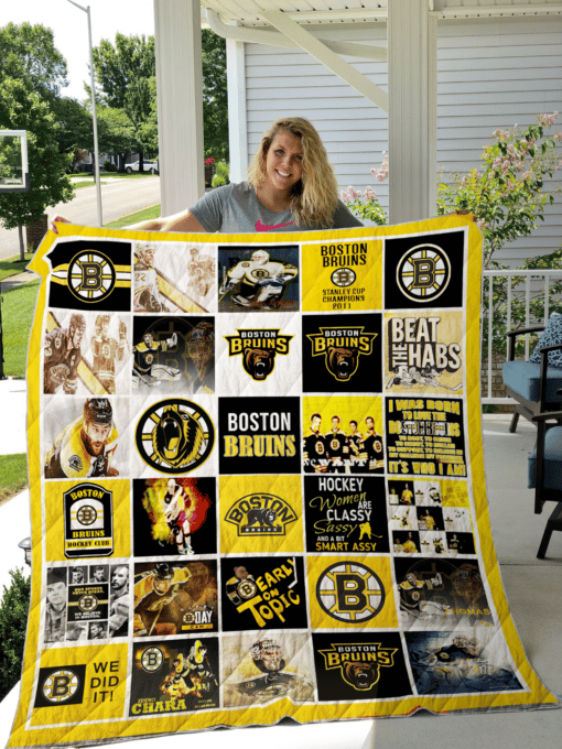 Boston Bruins Quilt Blanket H98