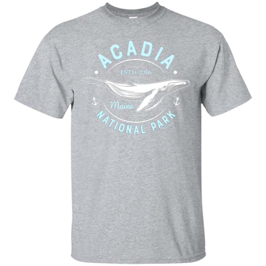 Amazing Acadia National Park Maine Vintage T Shirt Whale Watching