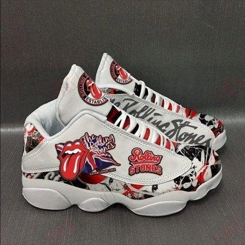 The Rolling Stones Air Jordan 13 Sneakers Sport Shoes Full Size JD13 Sneakers Personalized Shoes Design