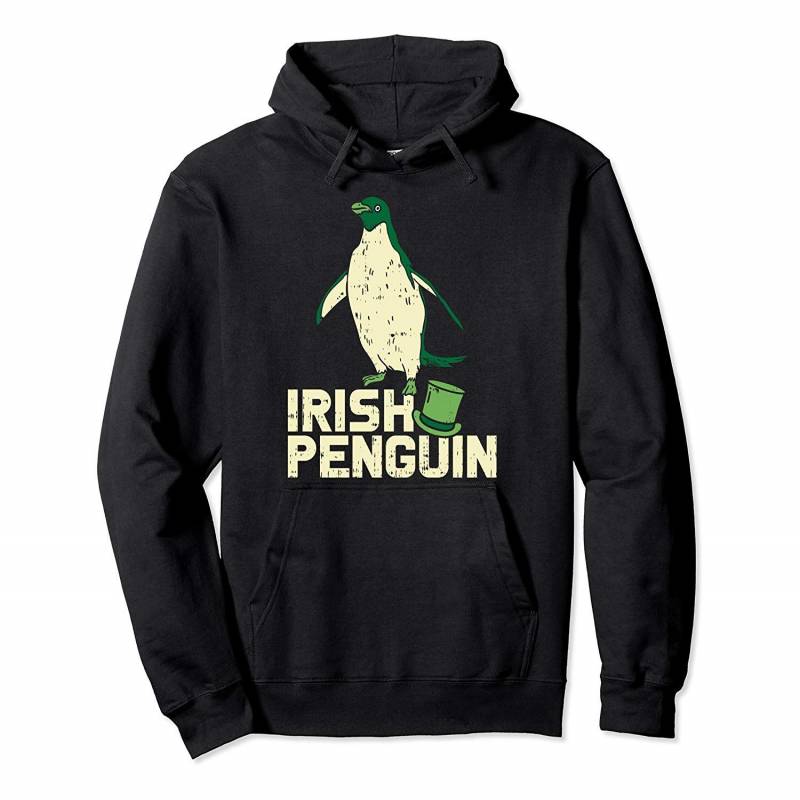 Green Irish Penguin Cute St Patricks Day Animal Lover Gift Pullover Hoodie