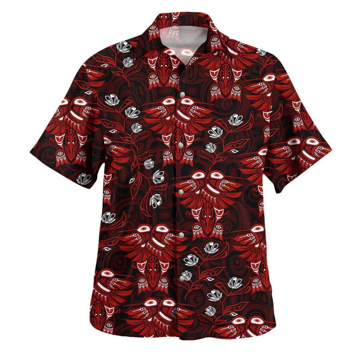 The Spirit Hummingbird Unisex Fashion Red Color All Over Print Hawaiian Shirt Ha23299