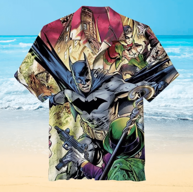 Amazing Batman 2 For Man And Woman Print Short Sleeve Hawaiian Shirt G95