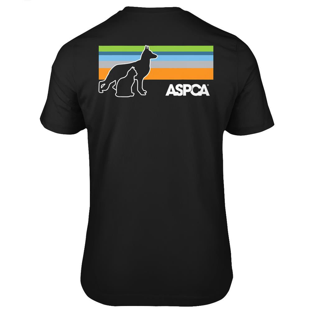 Aspca Retro Dark T Shirts Print On Back