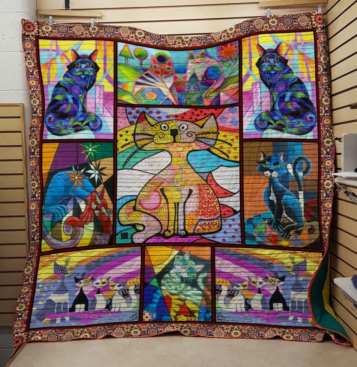 Cat 6 3D Quilt Blanket HGM21