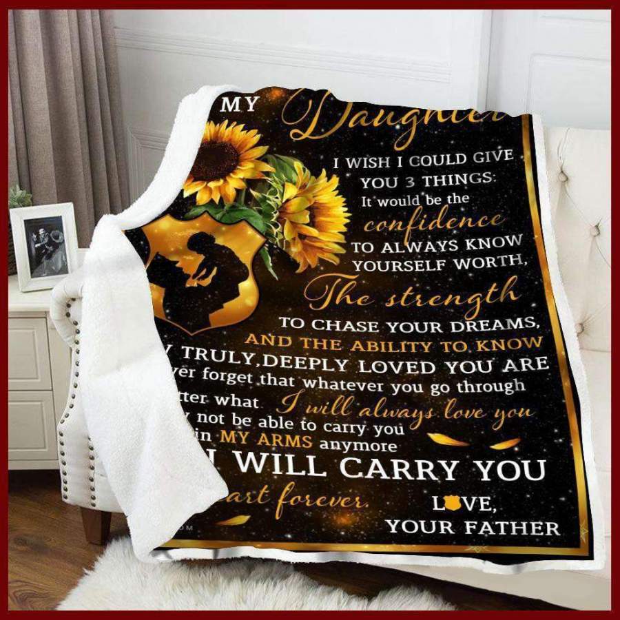 Father Gift For Daughter I Will Always Love You Blanket