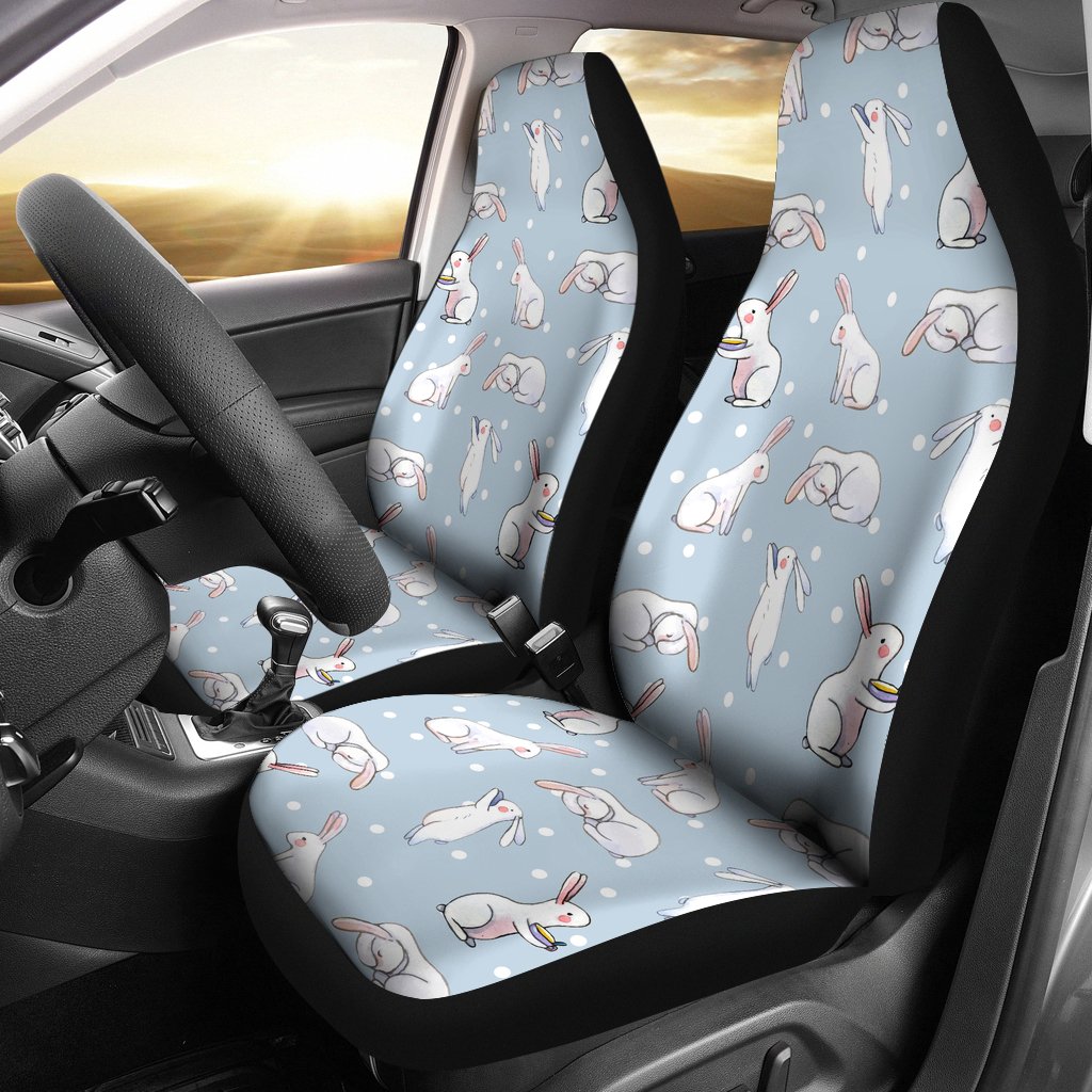 Rabbit Pattern Print Design RB06 Universal Fit Car Seat Covers