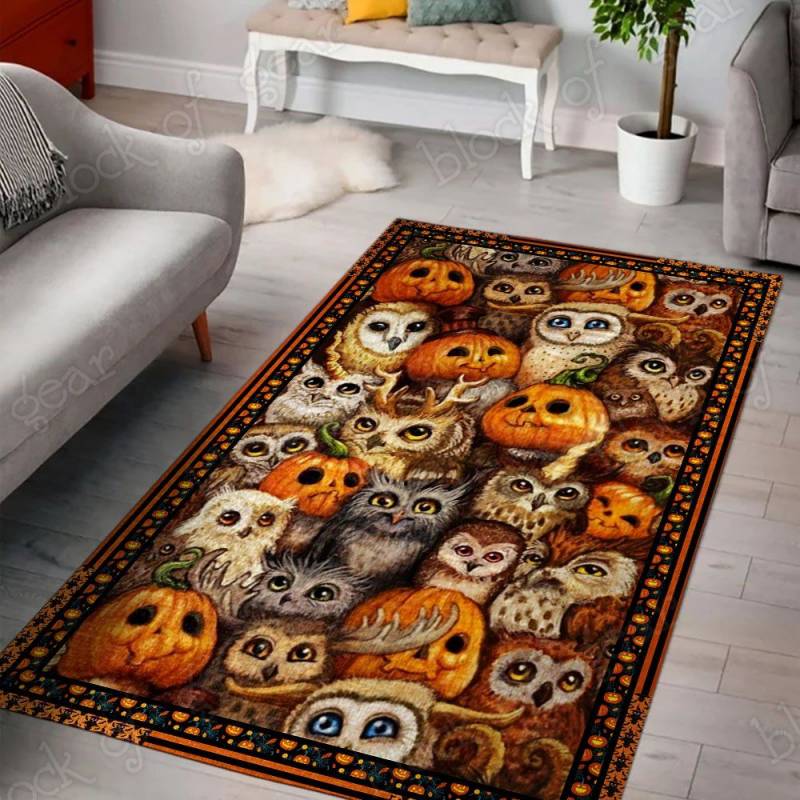 Owl Pumpkin, Halloween CL300943MDR Rug