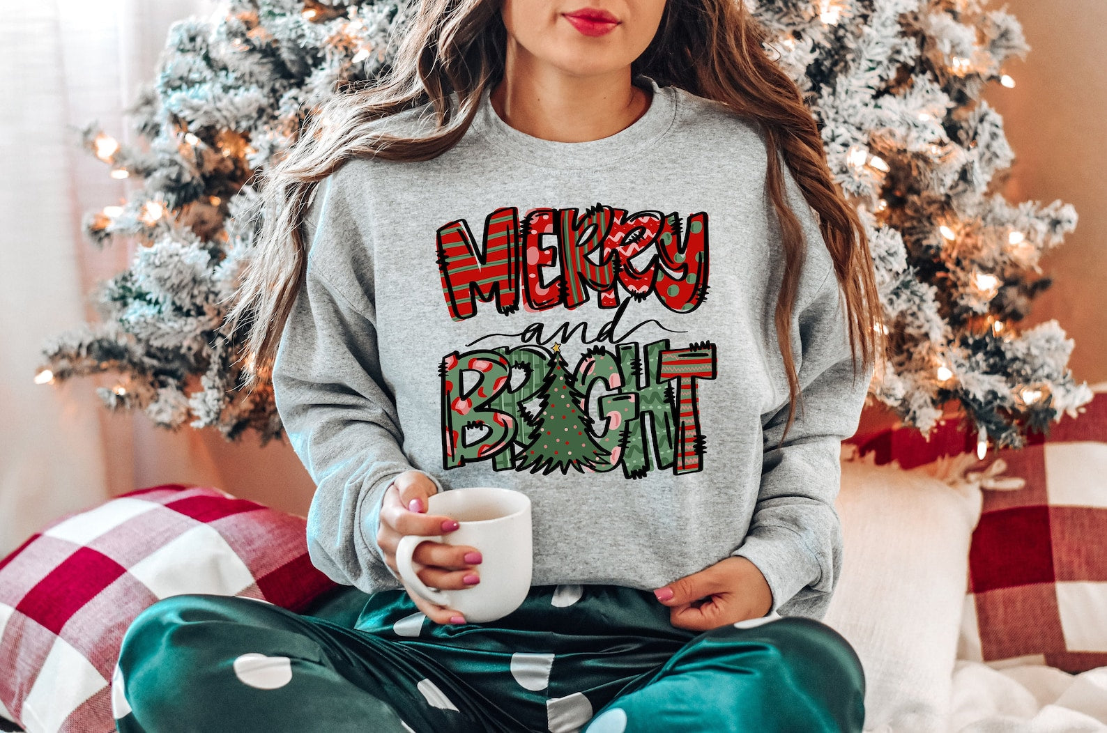 Merry Christmas Sweatshirt 2D Crewneck Sweatshirt All Over Print Sweatshirt For Women Sweatshirt For Men Sws4526