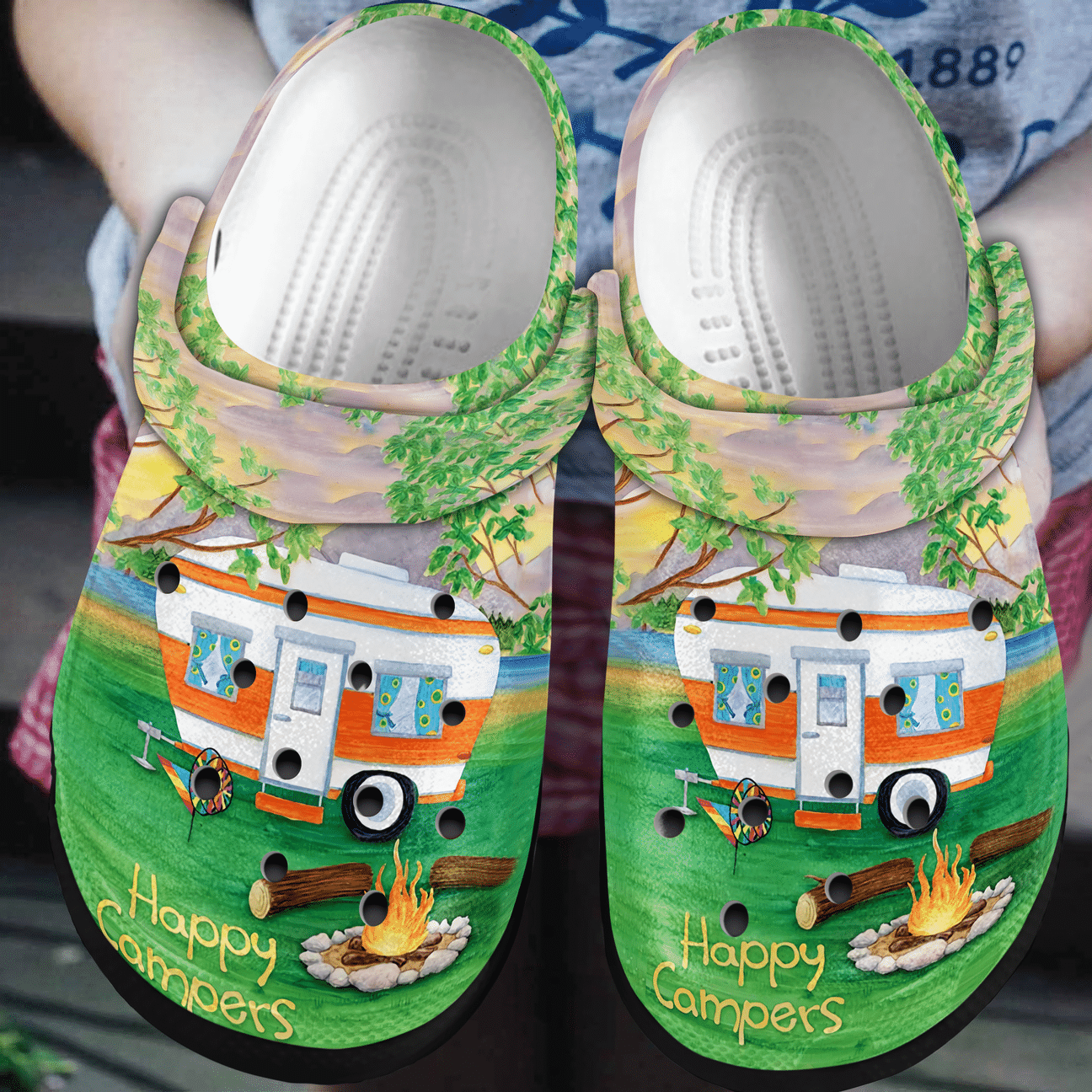 Camping Personalized Clog, Custom Name, Text, Color, Number Fashion Style For Women, Men, Kid, Print 3D I Love Camping A Lot